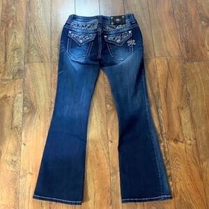 Like New Gorgeous Miss Me Boot Jeans With 34" Inseam